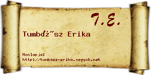 Tumbász Erika névjegykártya
